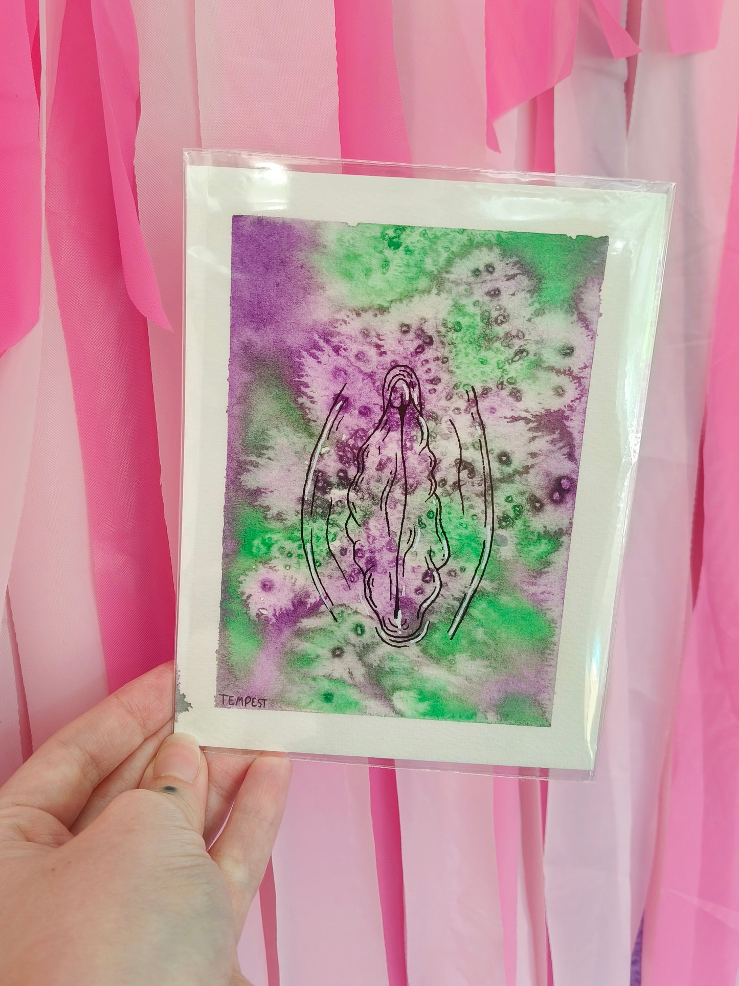 Purple Green A6 Vulva Original
