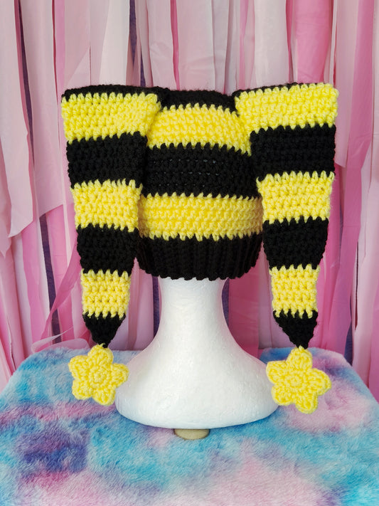 Bumble bee Jester hat - Crochet Beanie