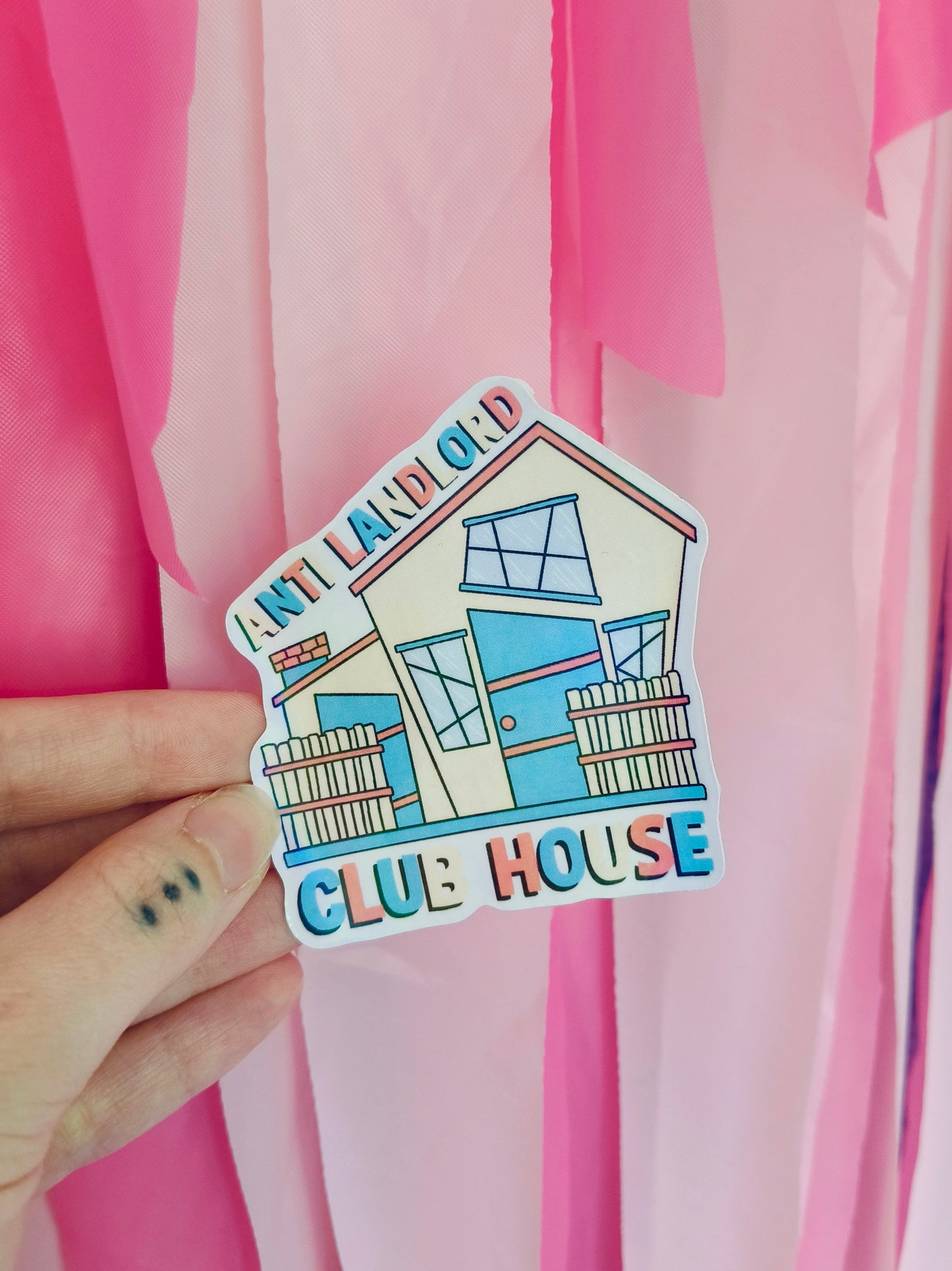 Anti Landlord Clubhouse Sticker