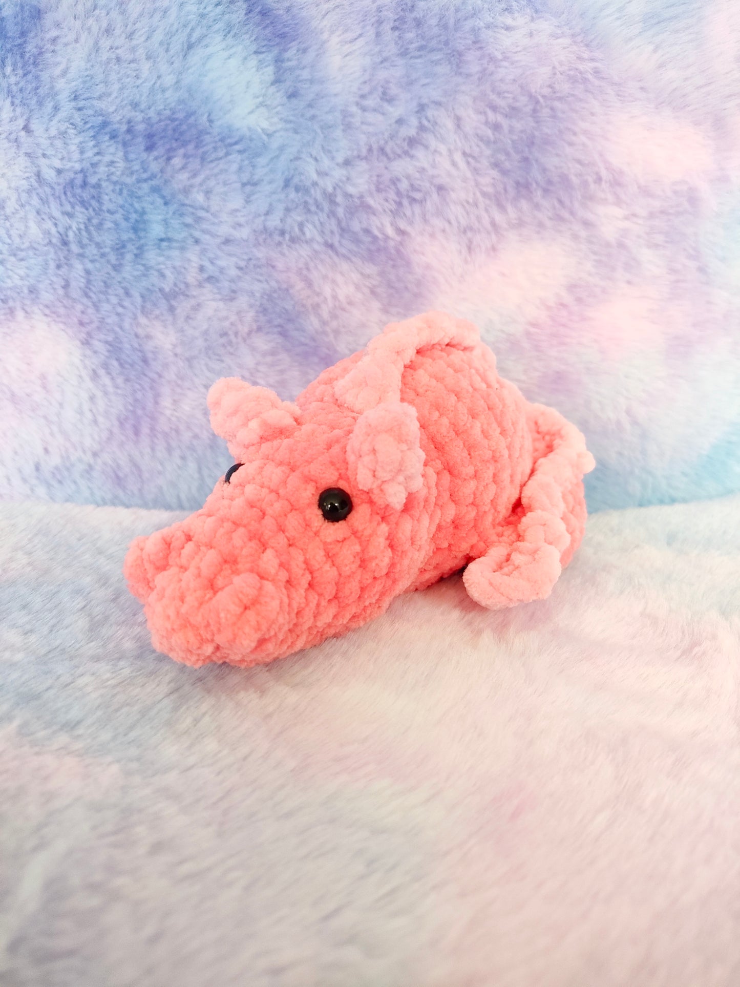 Coral Dragon Loaf Crochet Plush