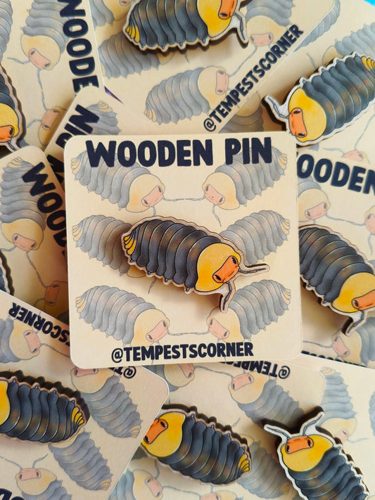 Rubber Ducky Isopod - Wooden Pin