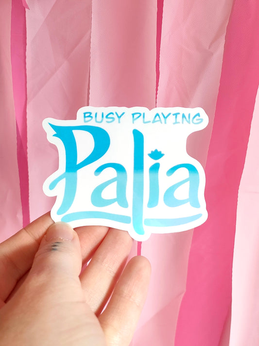 Busy playing palia Sticker