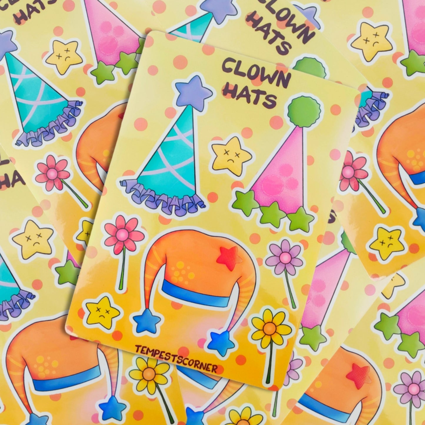 Clown Hat Sticker Sheet