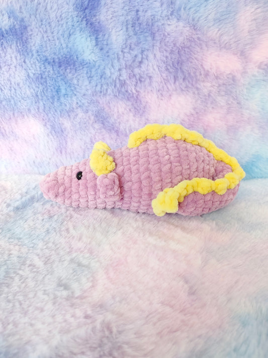 Purple and Yellow Dragon Loaf Crochet Plush