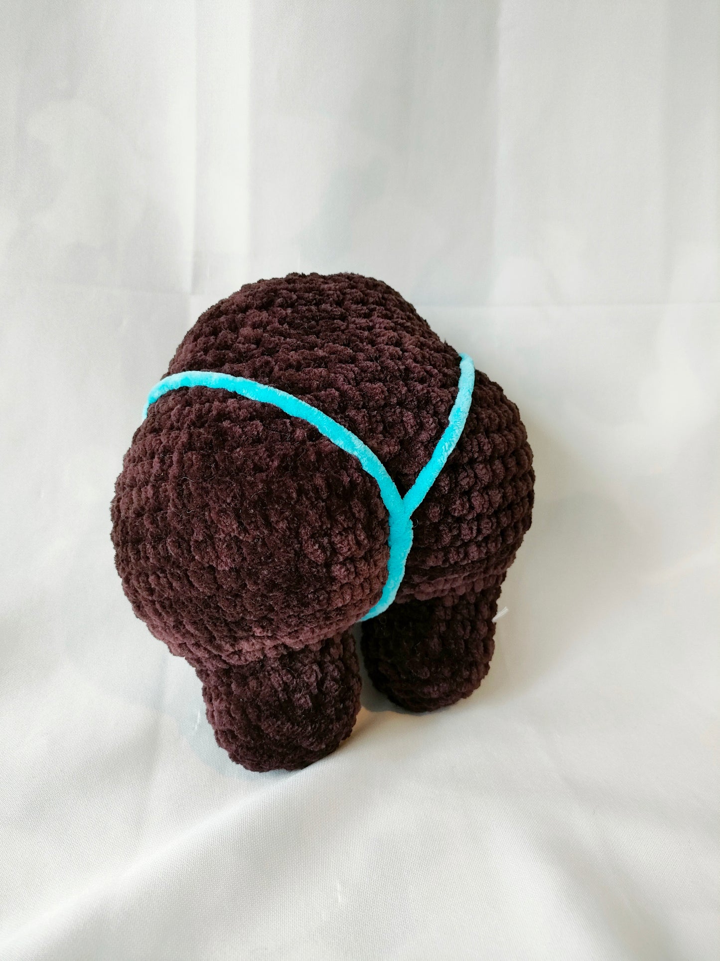 Teal Thong Crochet Booty small