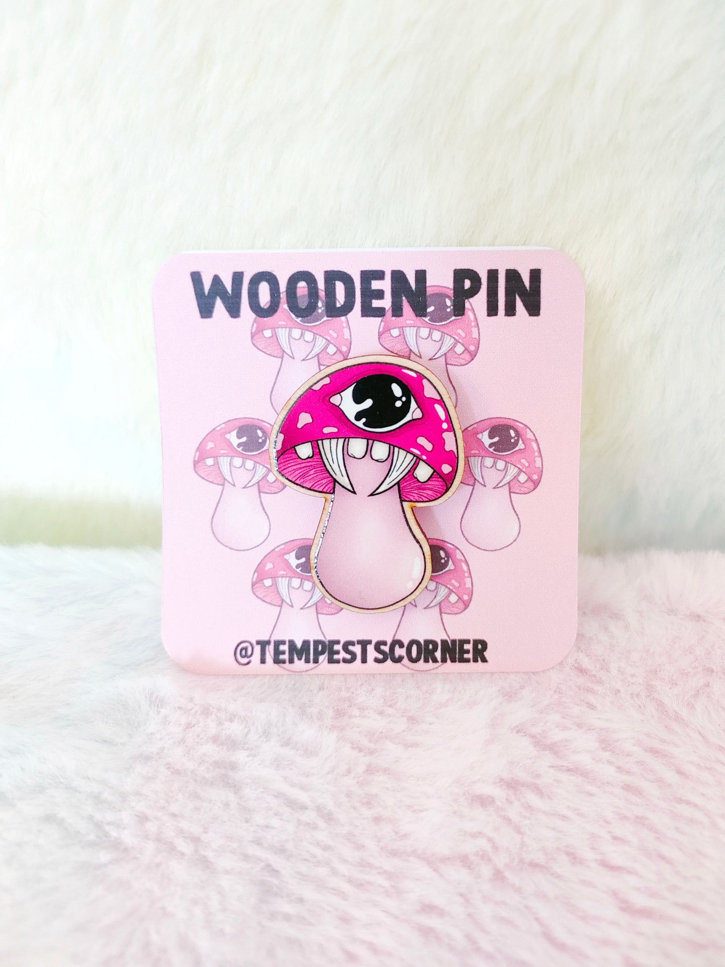 EyeShroom - Wooden Pin