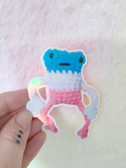 Trans Pride Frog Sticker