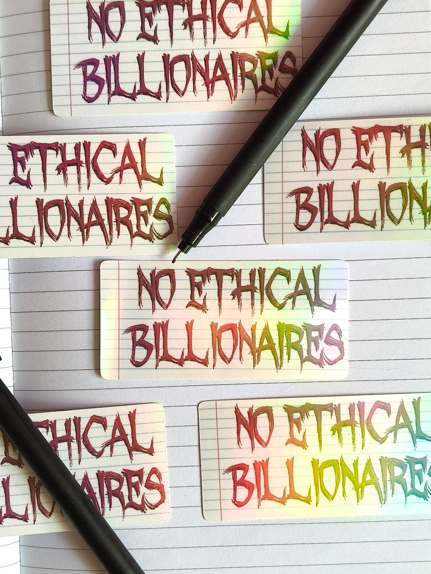 No ethical billionaires Sticker