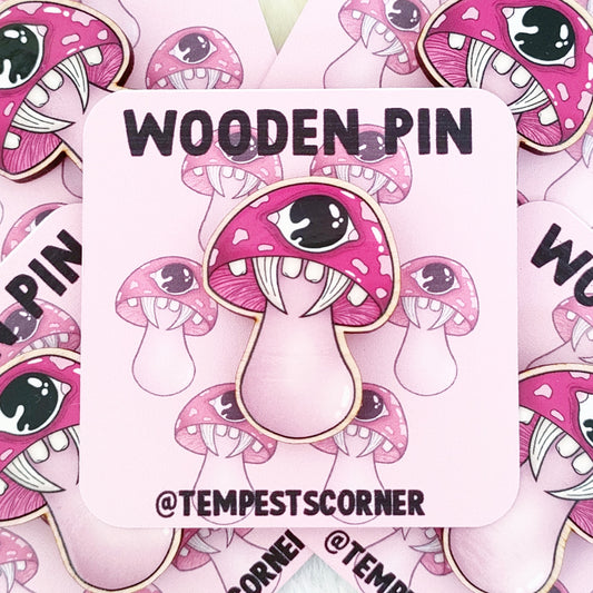 EyeShroom - Wooden Pin