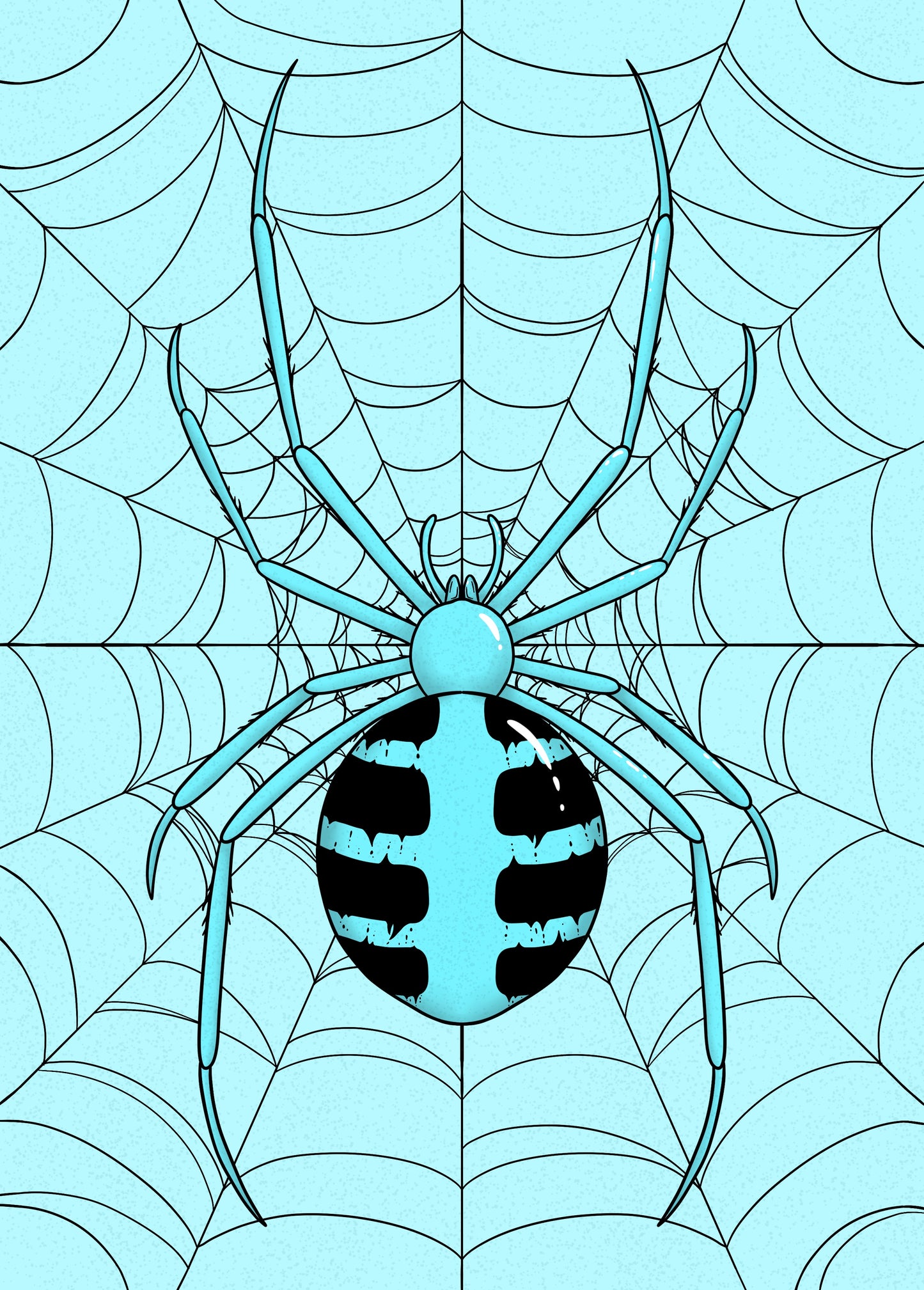 Blue Spider A6 print