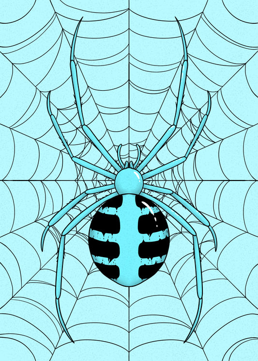 Blue Spider A6 print