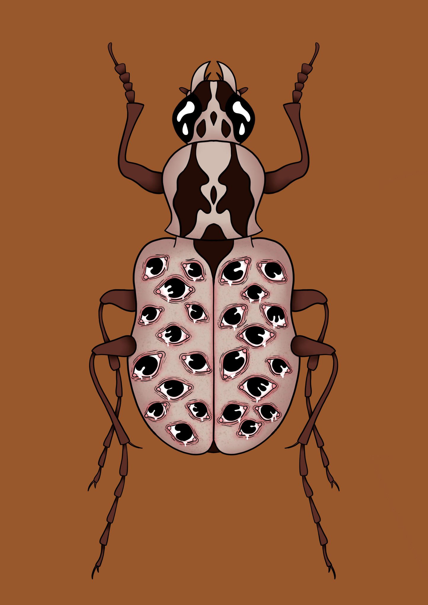 Eye horror Beetle A6 print