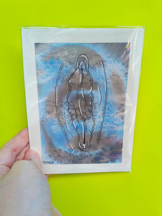 Grey blue A6 Vulva Original