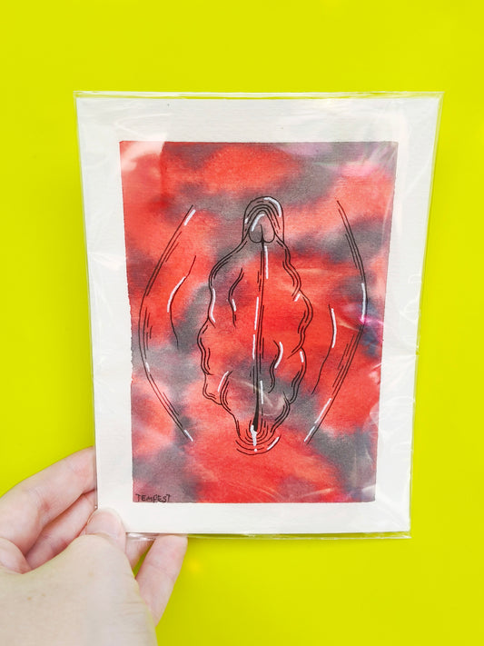 Red Grey A6 Vulva Original