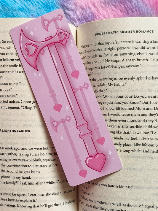 Pink Axe Bookmark