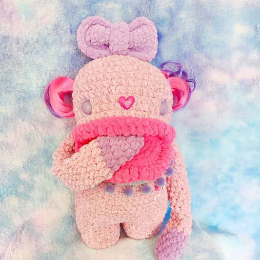 Geraldine (pretty in pink) Crochet Swamp Monster