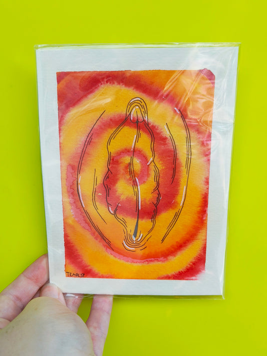 Red orange swirl A6 Vulva Original