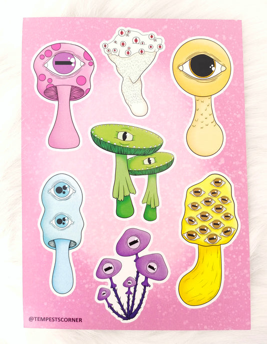 Eye Shrooms Sticker Sheet A5