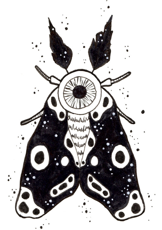 Eye Moth A6 print