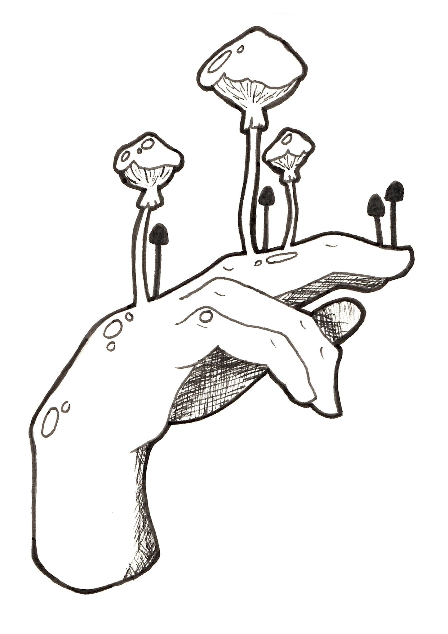 Shroom Hand A6 print