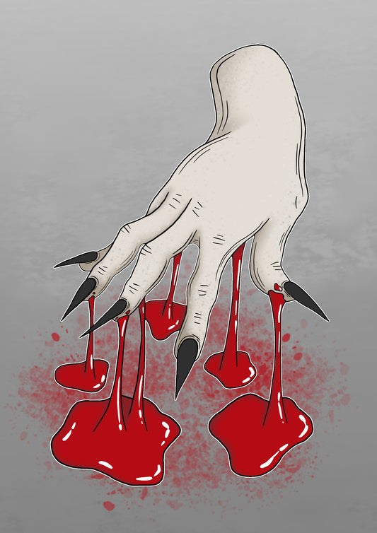 Blood Hand A6 print